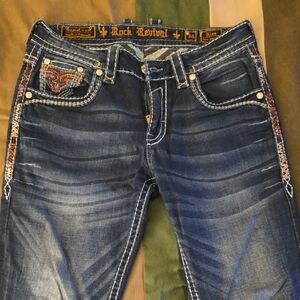 Rock Revival Men's Dark Blue Slim Jeans